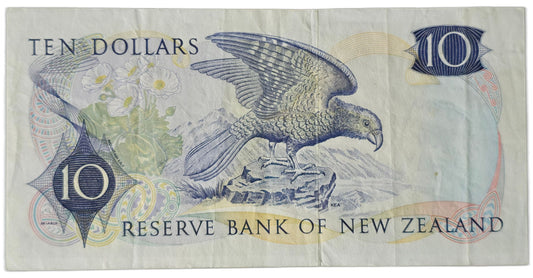 1967-1968 New Zealand Ten Dollars