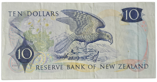 1967-1968 New Zealand Ten Dollars