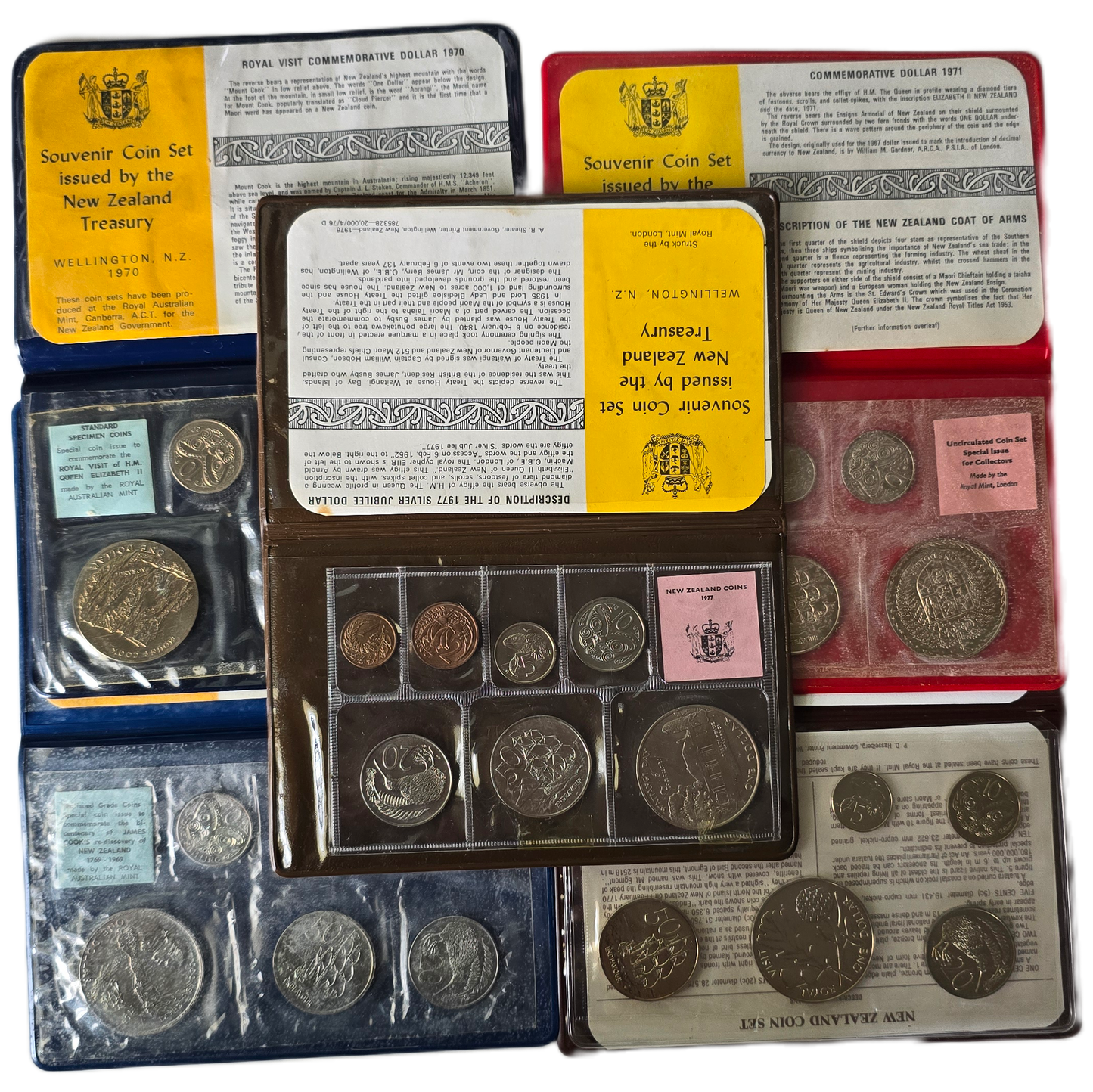 1969 - 1980s Uncirculated Coin Sets x5