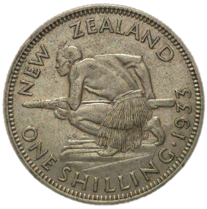 1933 New Zealand Shilling, VF