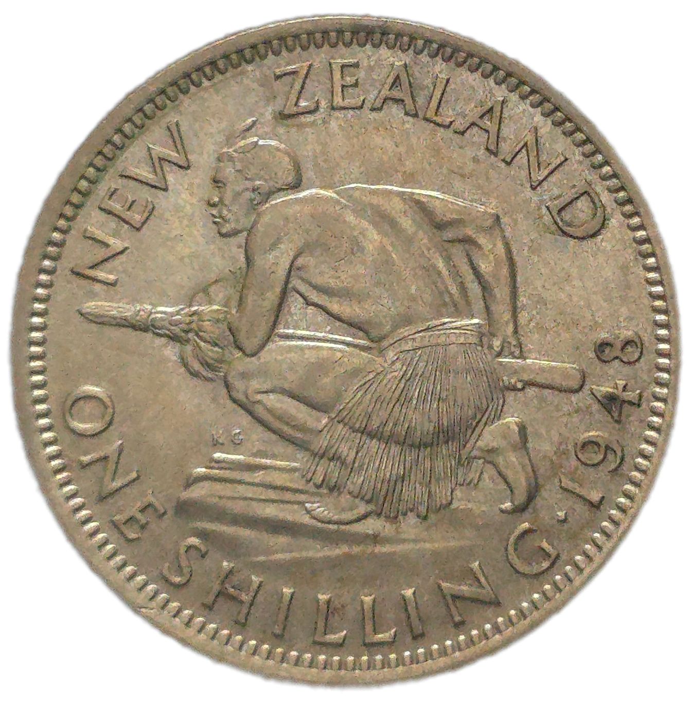 1948 New Zealand Shilling, EF