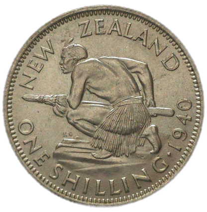 New Zealand 1940 Shilling gEF