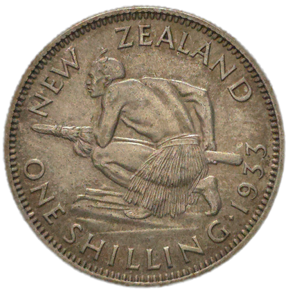 1933 New Zealand Shilling, aEF