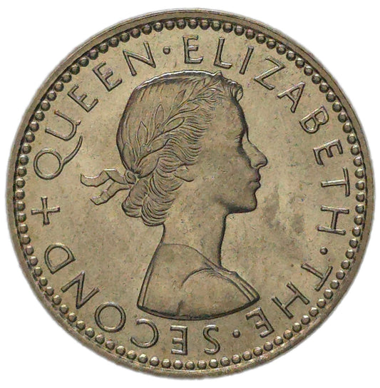 1965 New Zealand Sixpence, Uncirculated