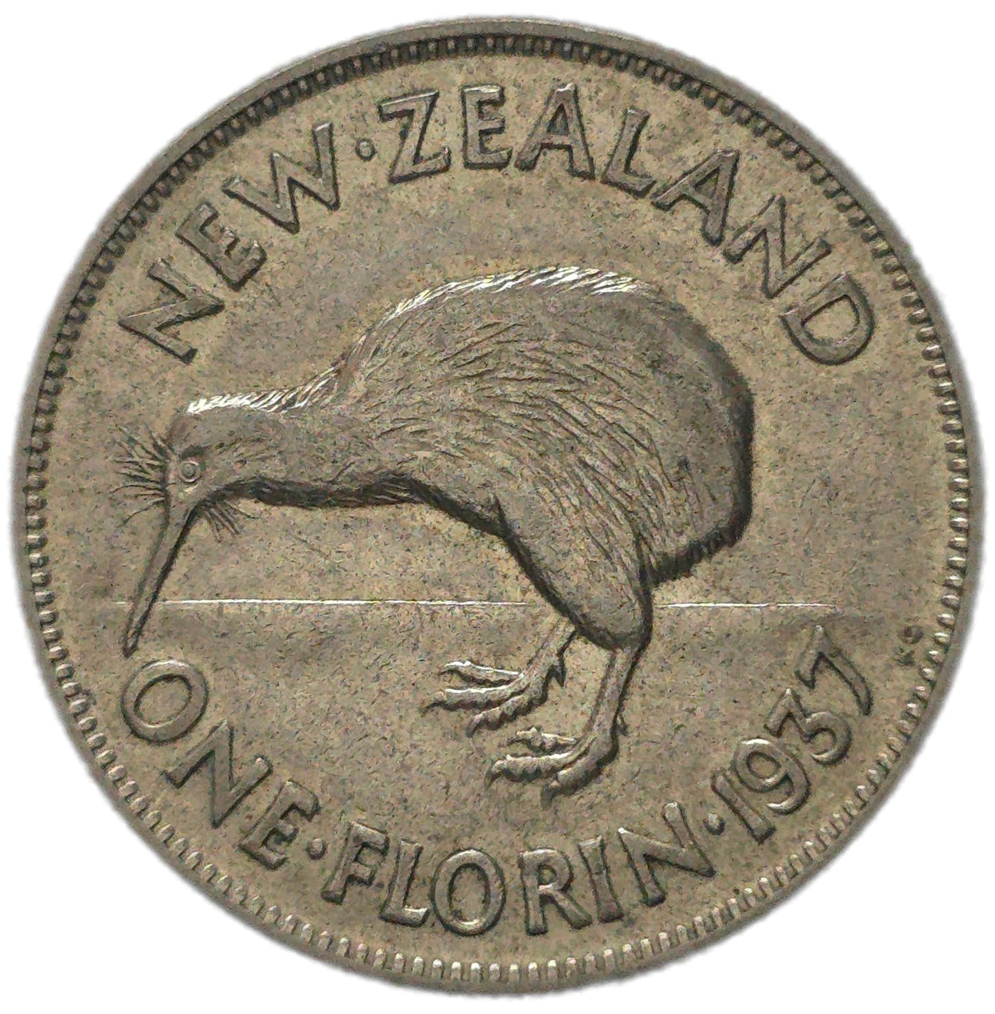 1937 New Zealand Florin, VF