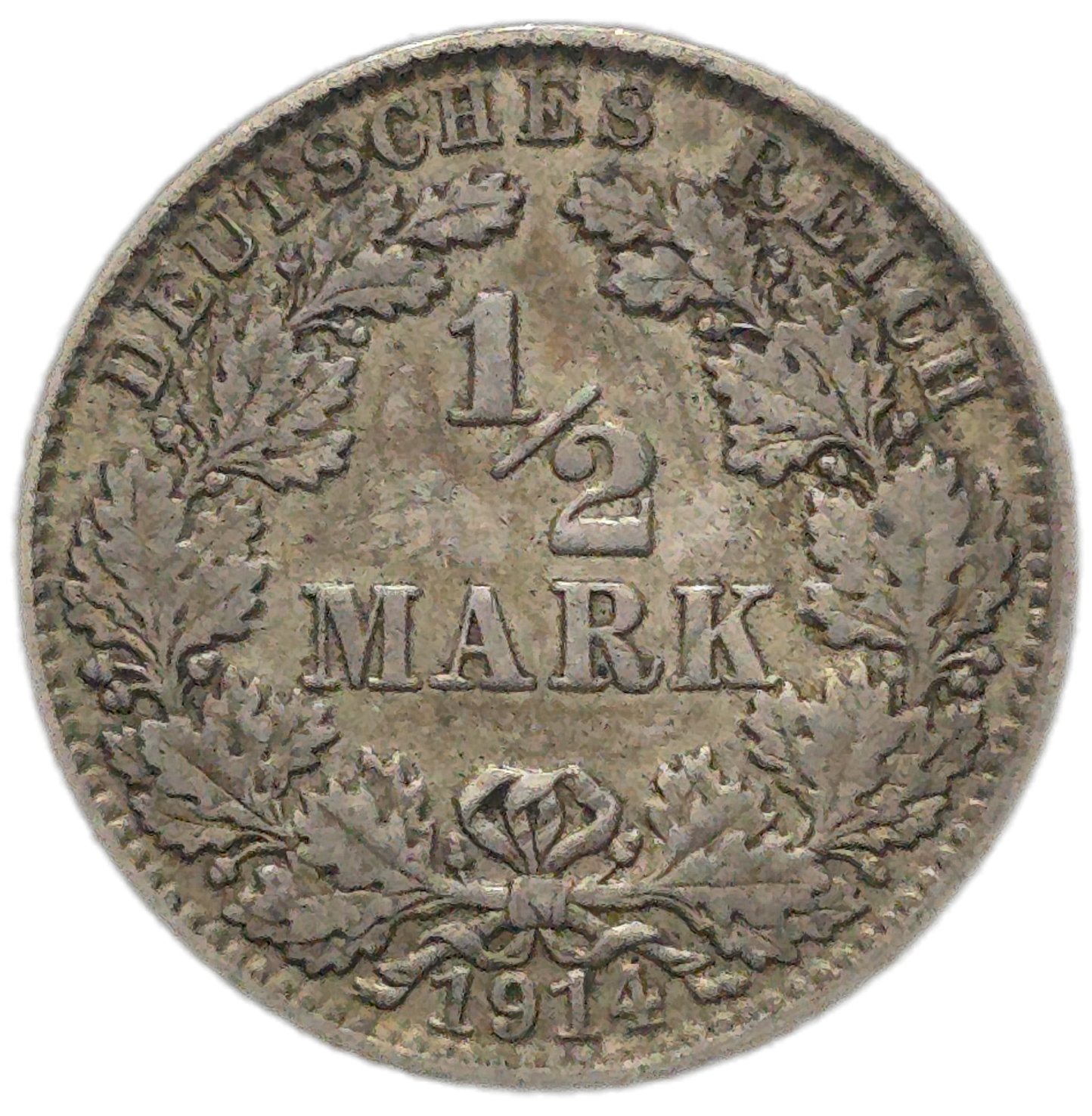 1914 Germany 1/2 Mark