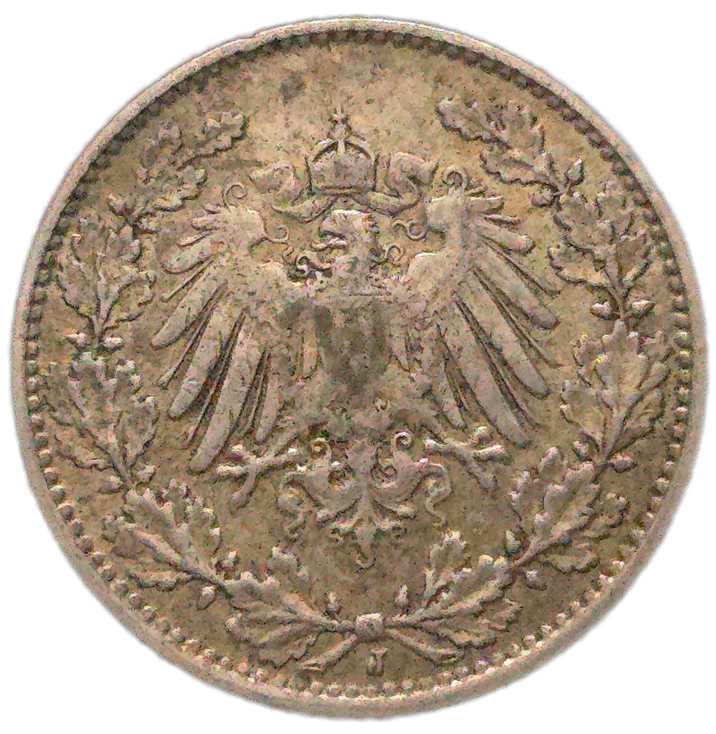 1914 Germany 1/2 Mark
