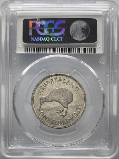 1933 New Zealand Florin PCGS MS64
