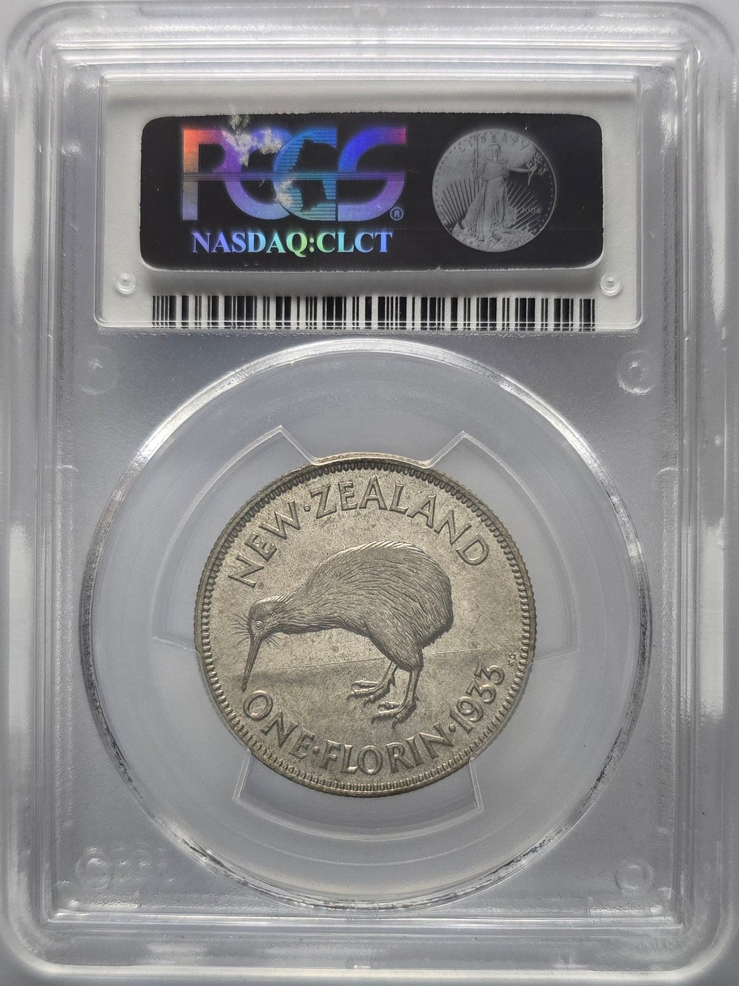 1933 New Zealand Florin PCGS MS64