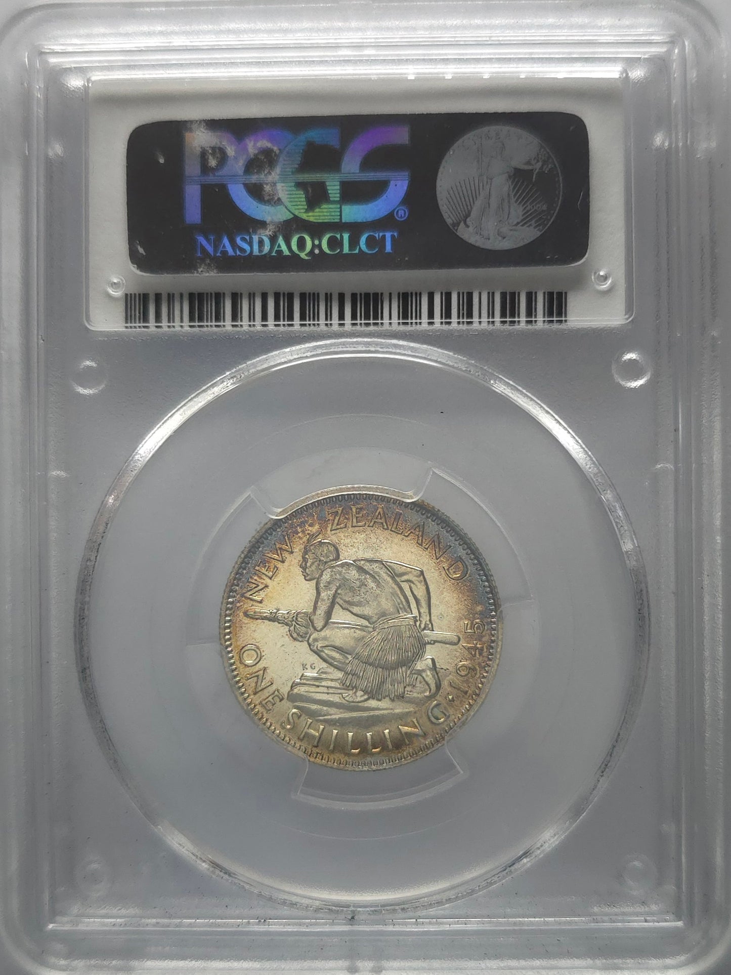 1945 New Zealand Shilling PCGS MS63