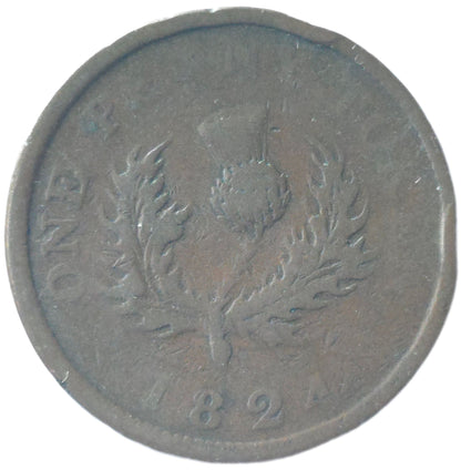 1824 Nova Scotia Canada Penny, George IV