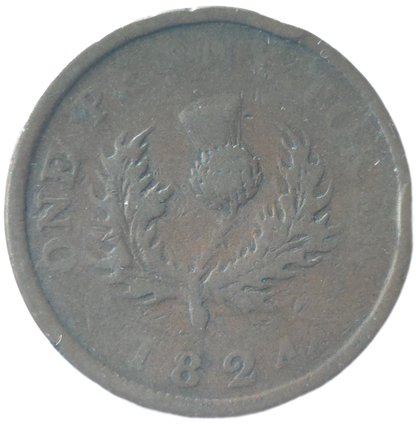 1824 Nova Scotia Canada Penny, George IV