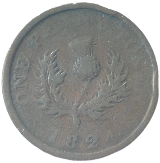 1824 Nova Scotia Canada Penny, George IV