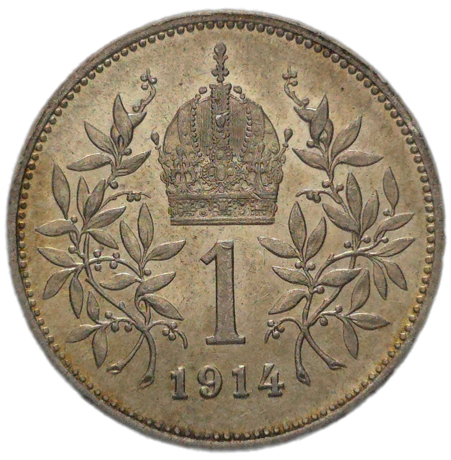 1914 Austrian Empire 1 Corona, EF