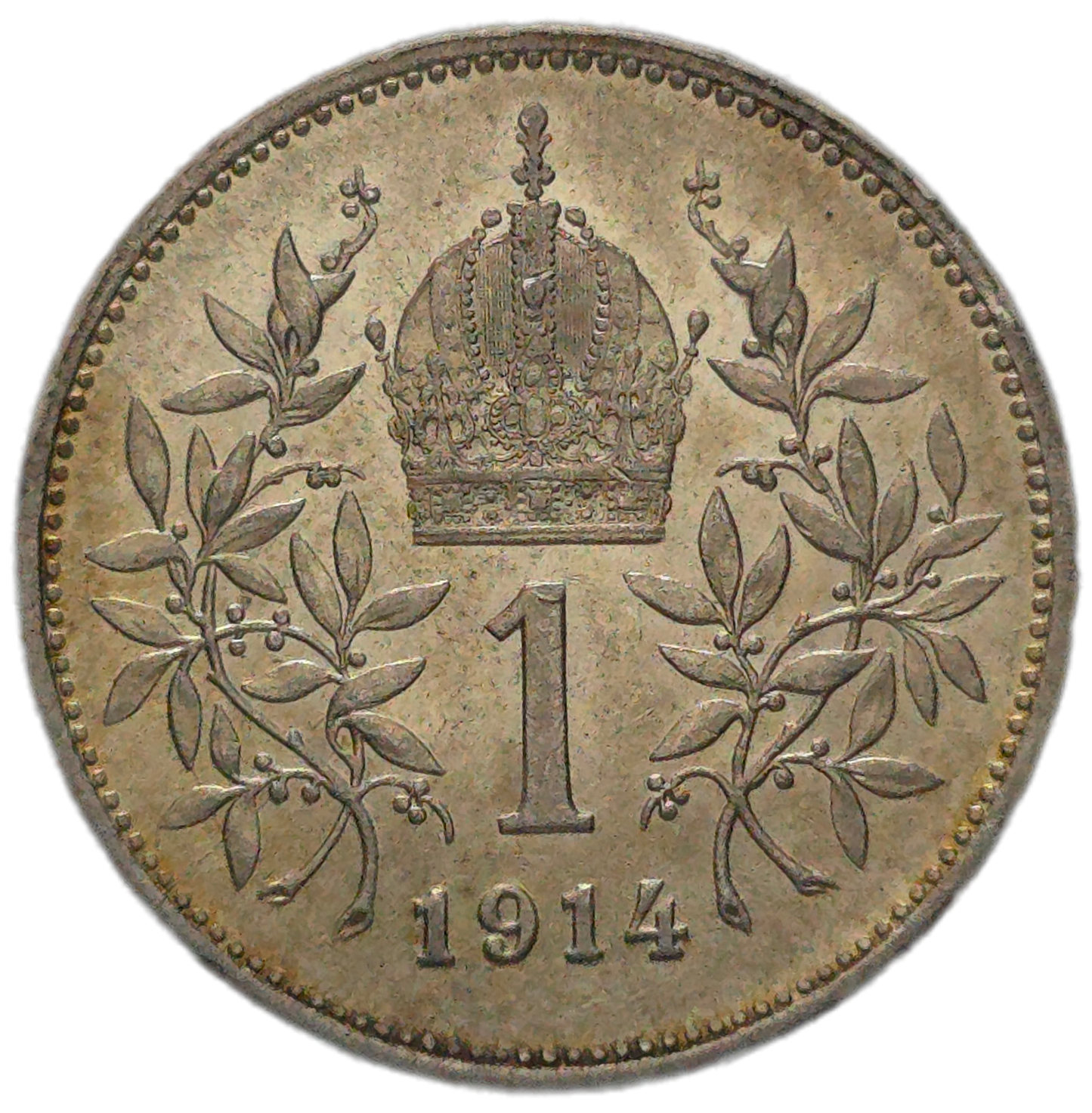 1914 Austrian Empire 1 Corona, EF
