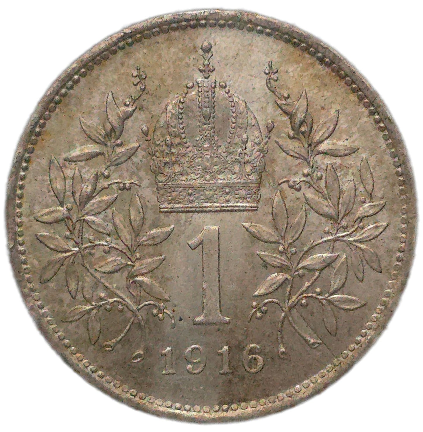 1916 Austrian Empire 1 Corona, EF