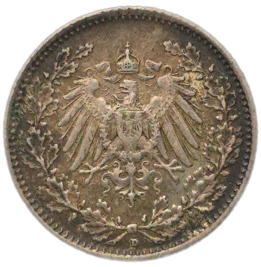 1915 Germany 1/2 Mark