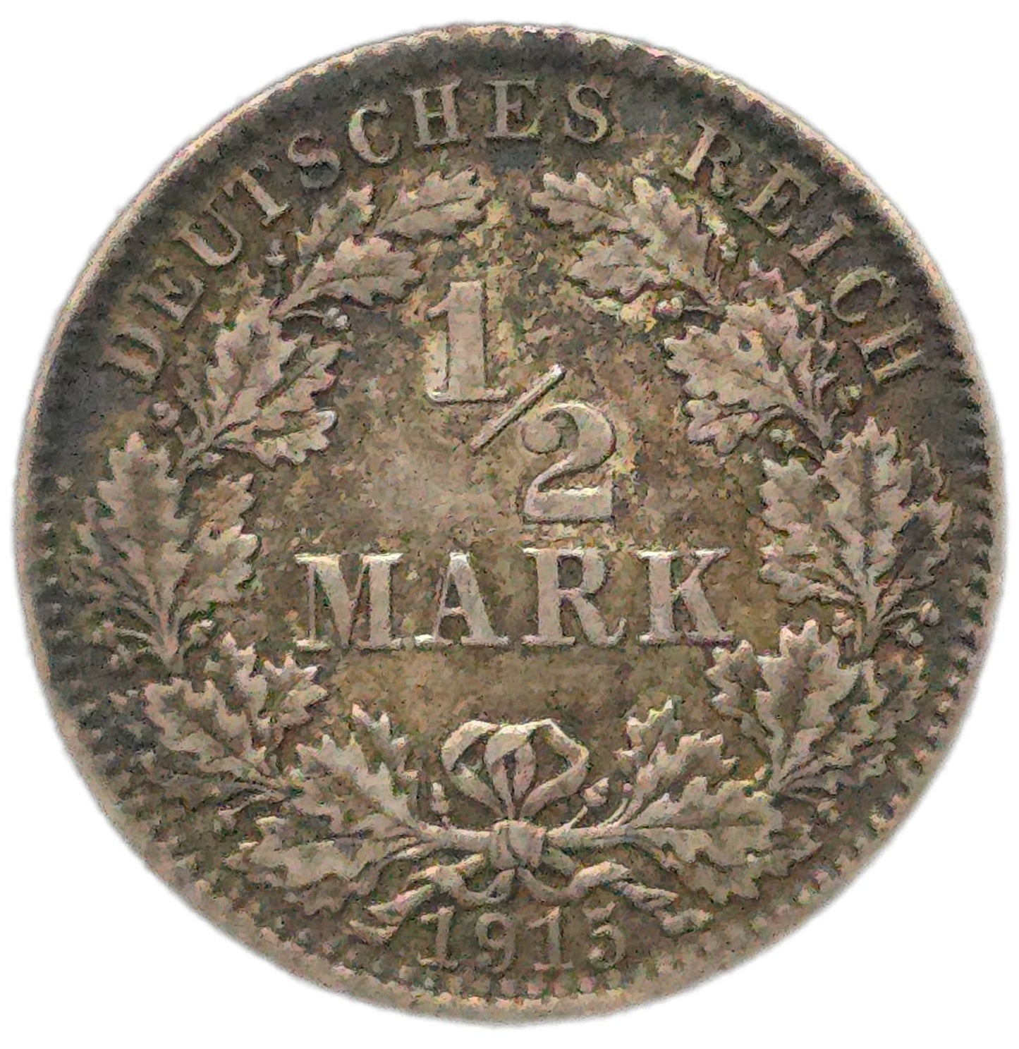 1915 Germany 1/2 Mark