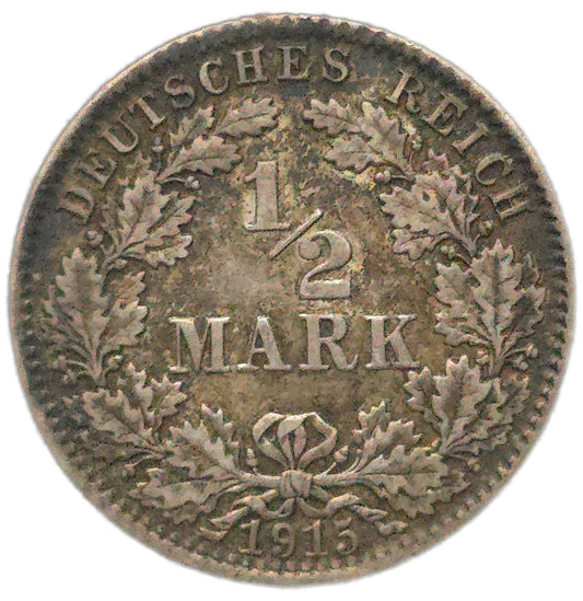 1915 Germany 1/2 Mark