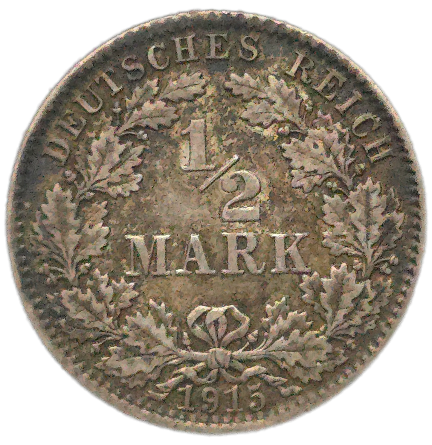 1915 Germany 1/2 Mark