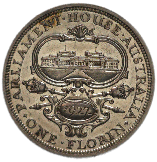 1927 Australia Canberra Florin, gEF