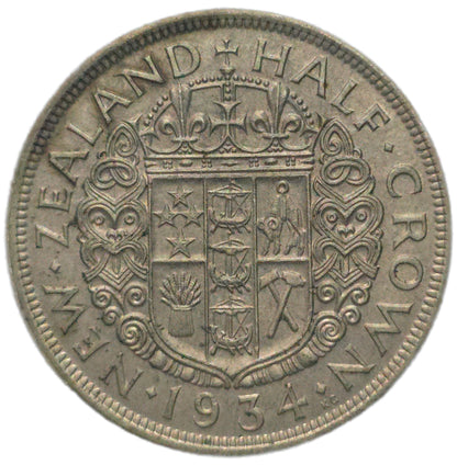 1934 New Zealand Half Crown, aEF