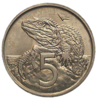 1967 New Zealand 5 Cents