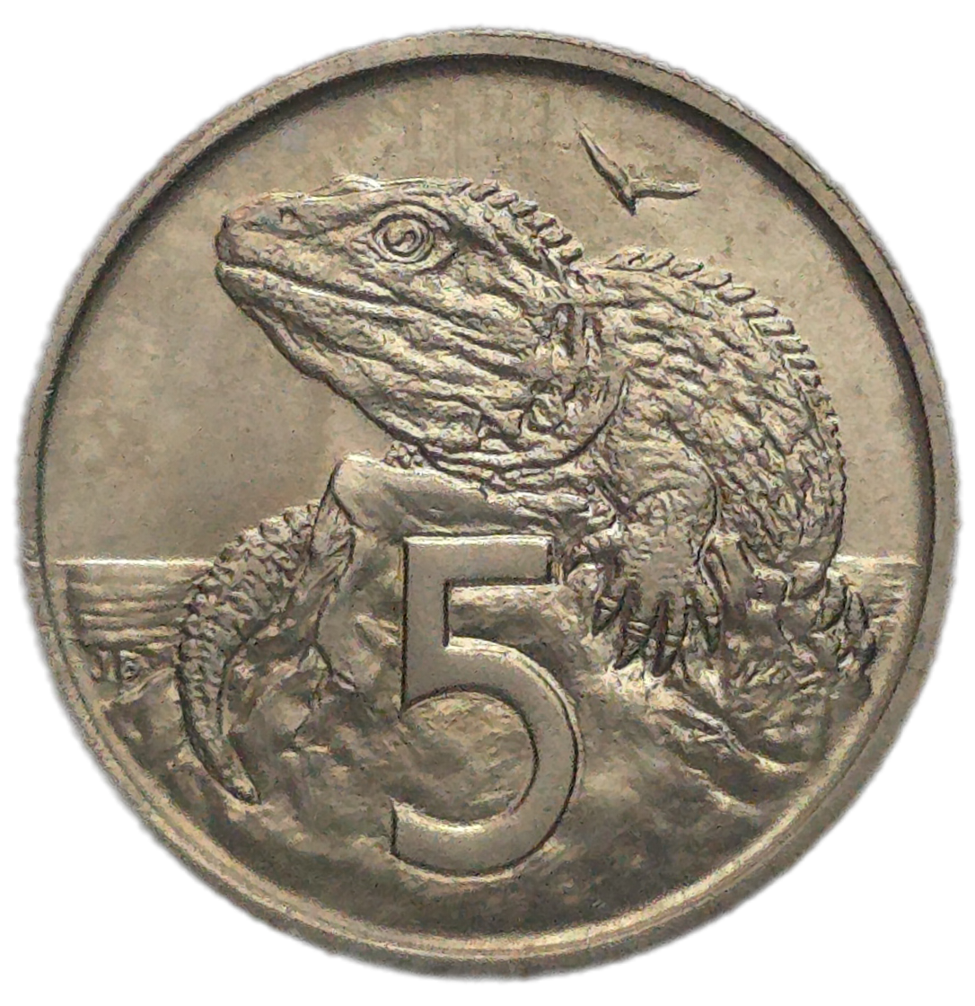 1967 New Zealand 5 Cents