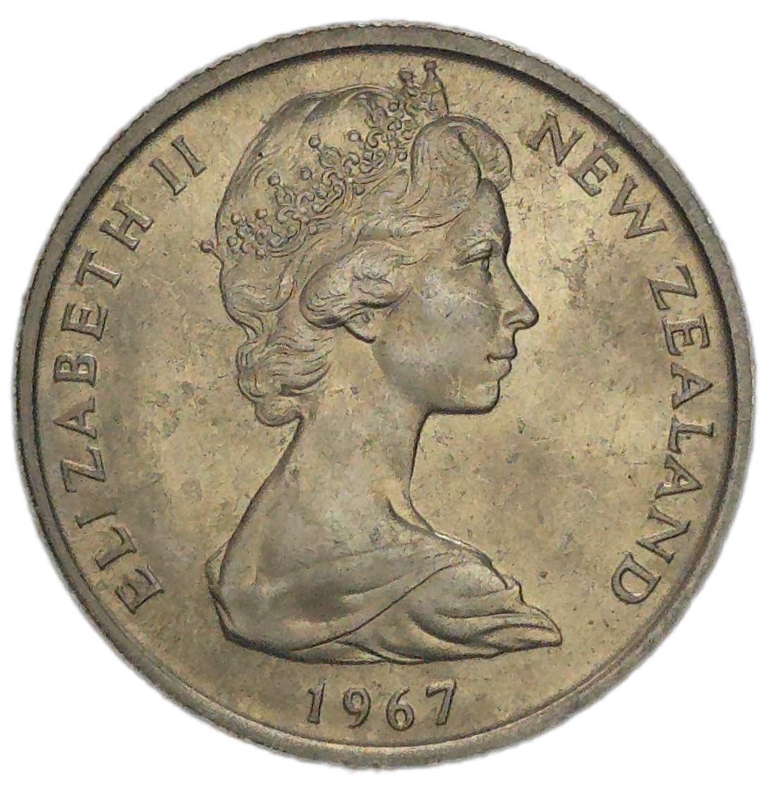 1967 New Zealand 5 Cents