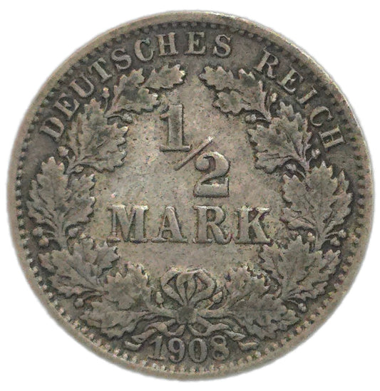 1908 Germany 1/2 Mark