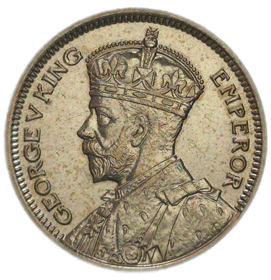 1933 New Zealand Sixpence, aUNC