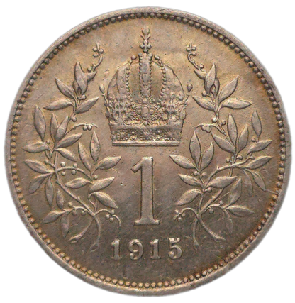 1915 Austrian Empire 1 Corona, VF
