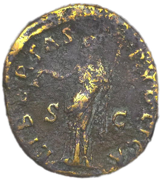 134–138AD Ancient Rome Hadrian Dupondius