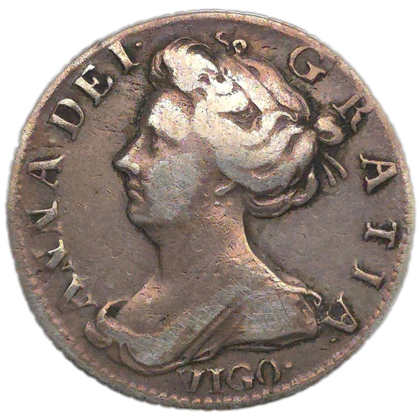 1703 United Kingdom Sixpence, Queen Anne VIGO