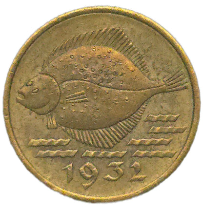 1932 Germany 5 Pfennigs, City of Danzig