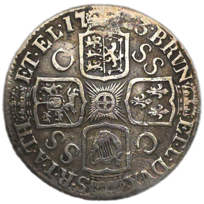 1723 United Kingdom Shilling, George I 'SSC' Issue