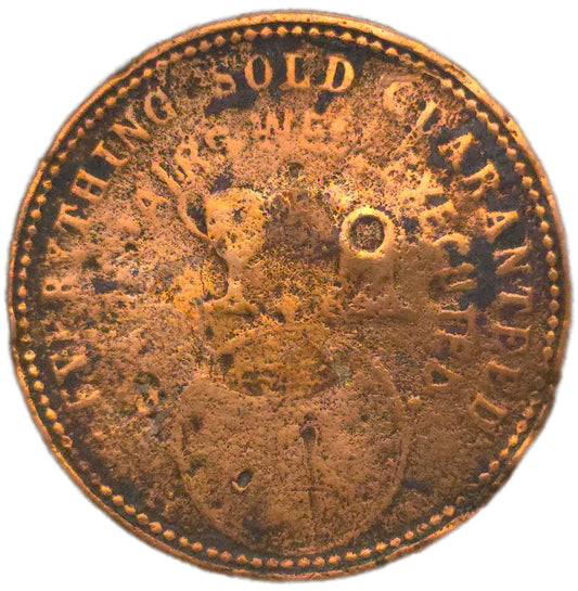 1863-69 New Zealand Trade Token W Petersen