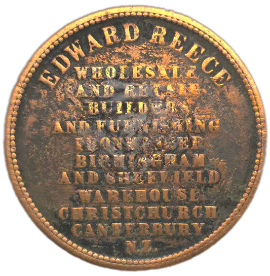 1860-67 New Zealand Trade Token Edward Reece