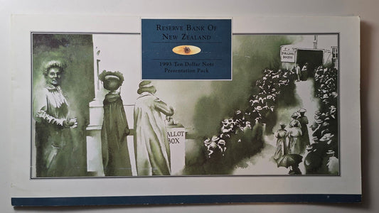 1993 New Zealand $10 Uncut Block of 4