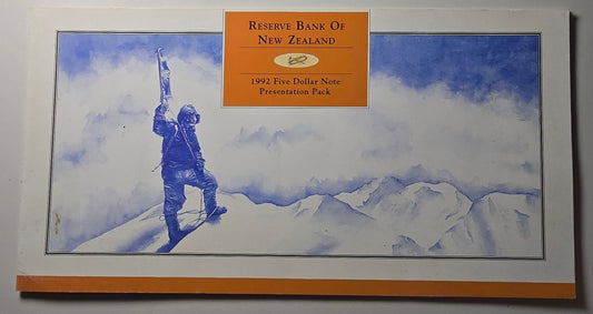 1992 New Zealand $5 Uncut Block of 4