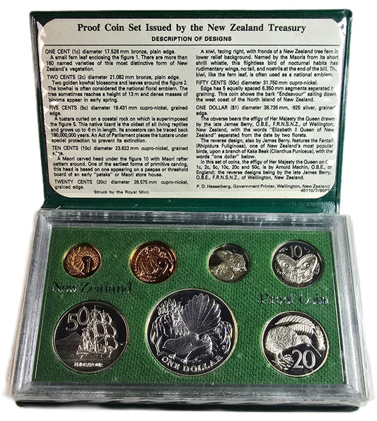 1980 New Zealand Annual Silver Proof Set