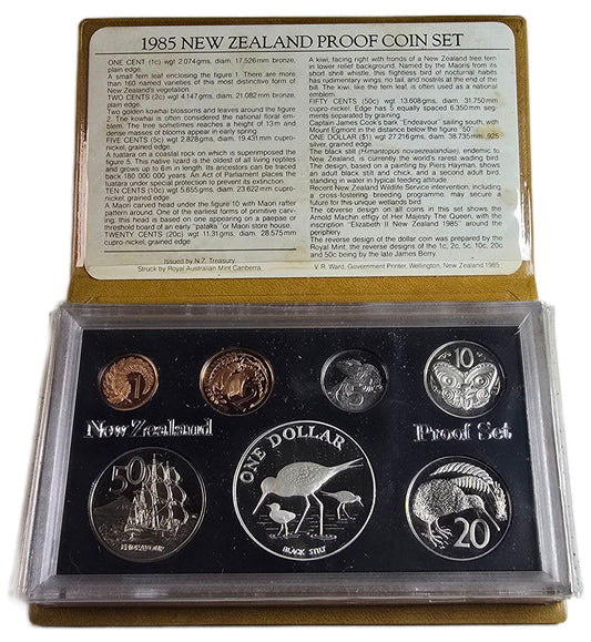 1985 New Zealand Annual Silver Proof Set