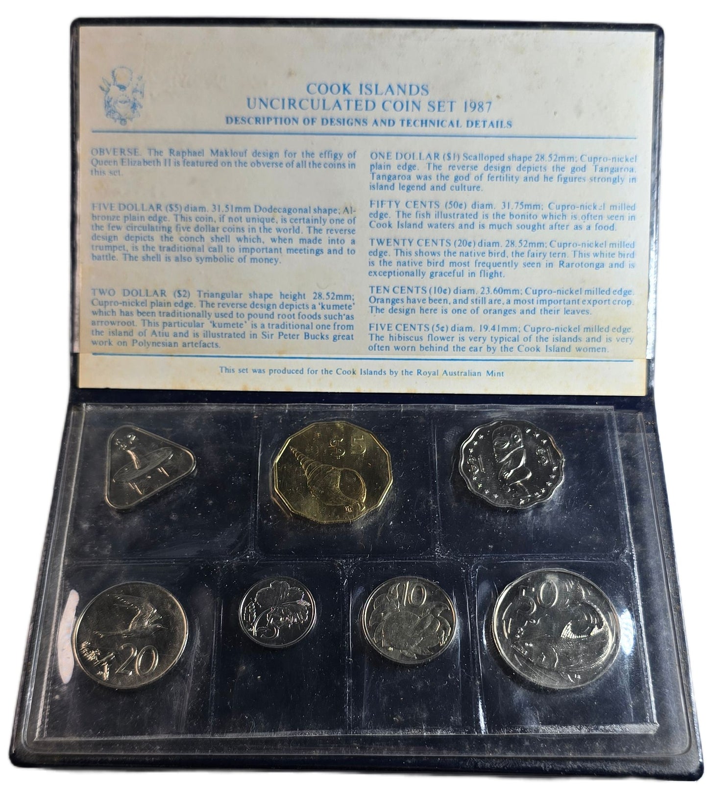 1987 Cook Islands Uncirculated Coin Set