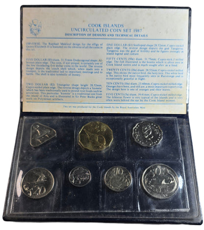 1987 Cook Islands Uncirculated Coin Set