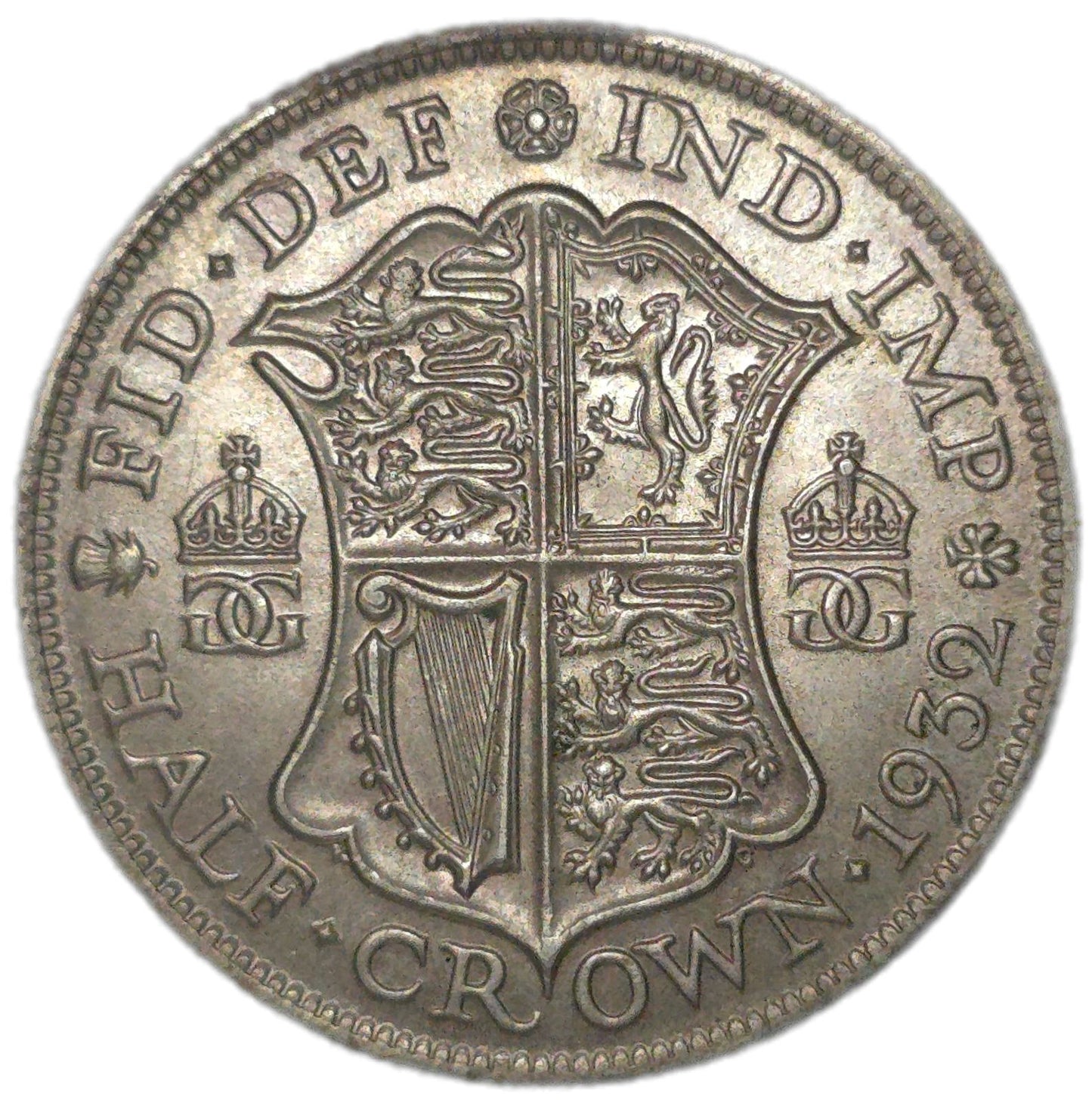 1932 UK Half Crown, Extremely Fine