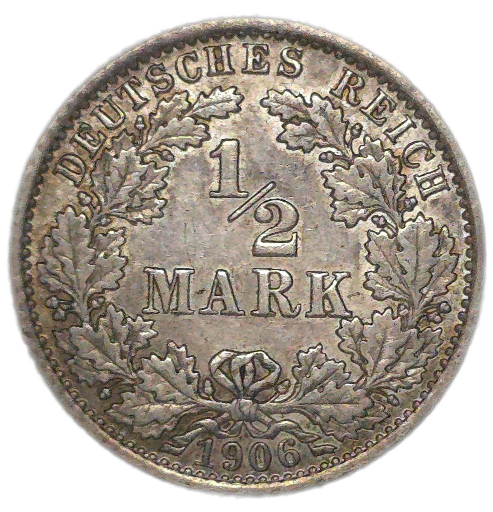 1906 Germany 1/2 Mark