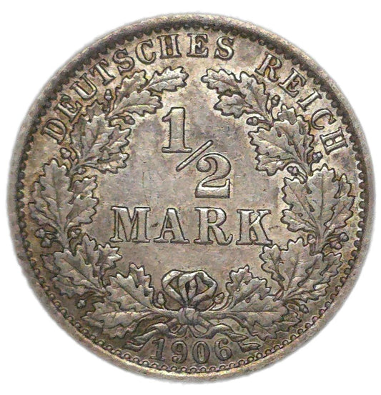 1906 Germany 1/2 Mark