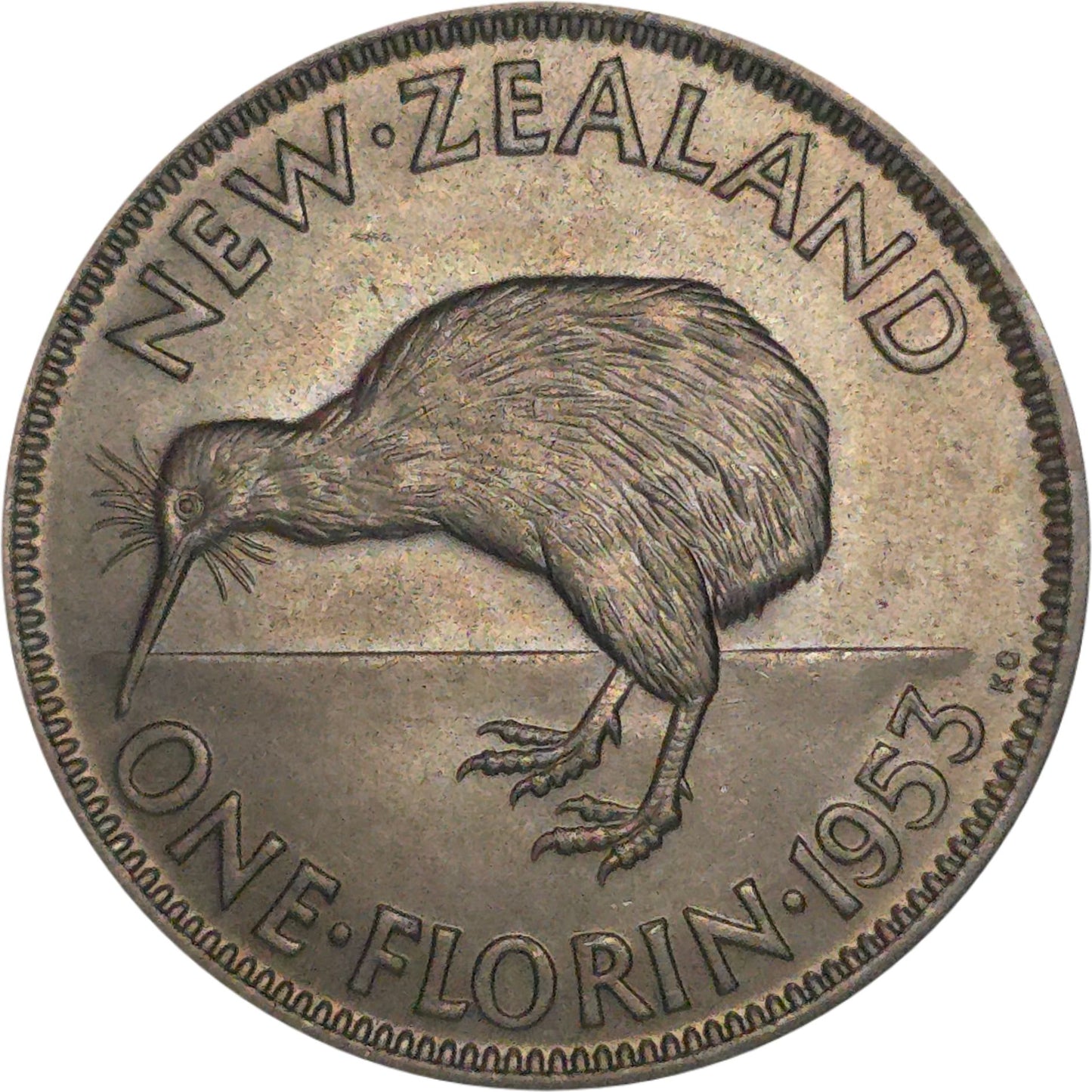 1953 New Zealand Florin, aUNC