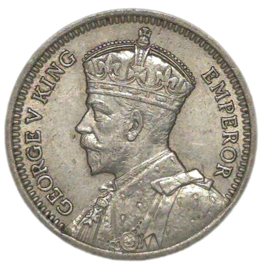 1934 New Zealand Threepence, die crack error gVF