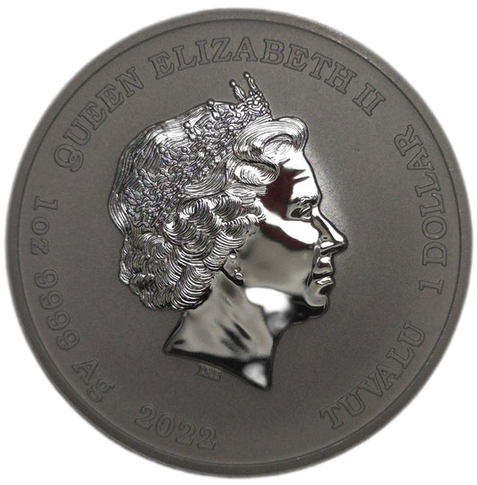 2022 Tuvalu 1 Dollar, James Bond .999 1oz silver coin